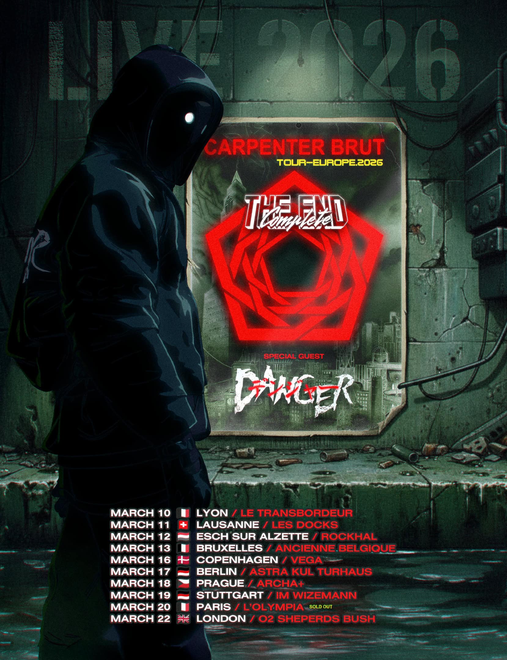 Carpenter Brut x Danger Tour 2026